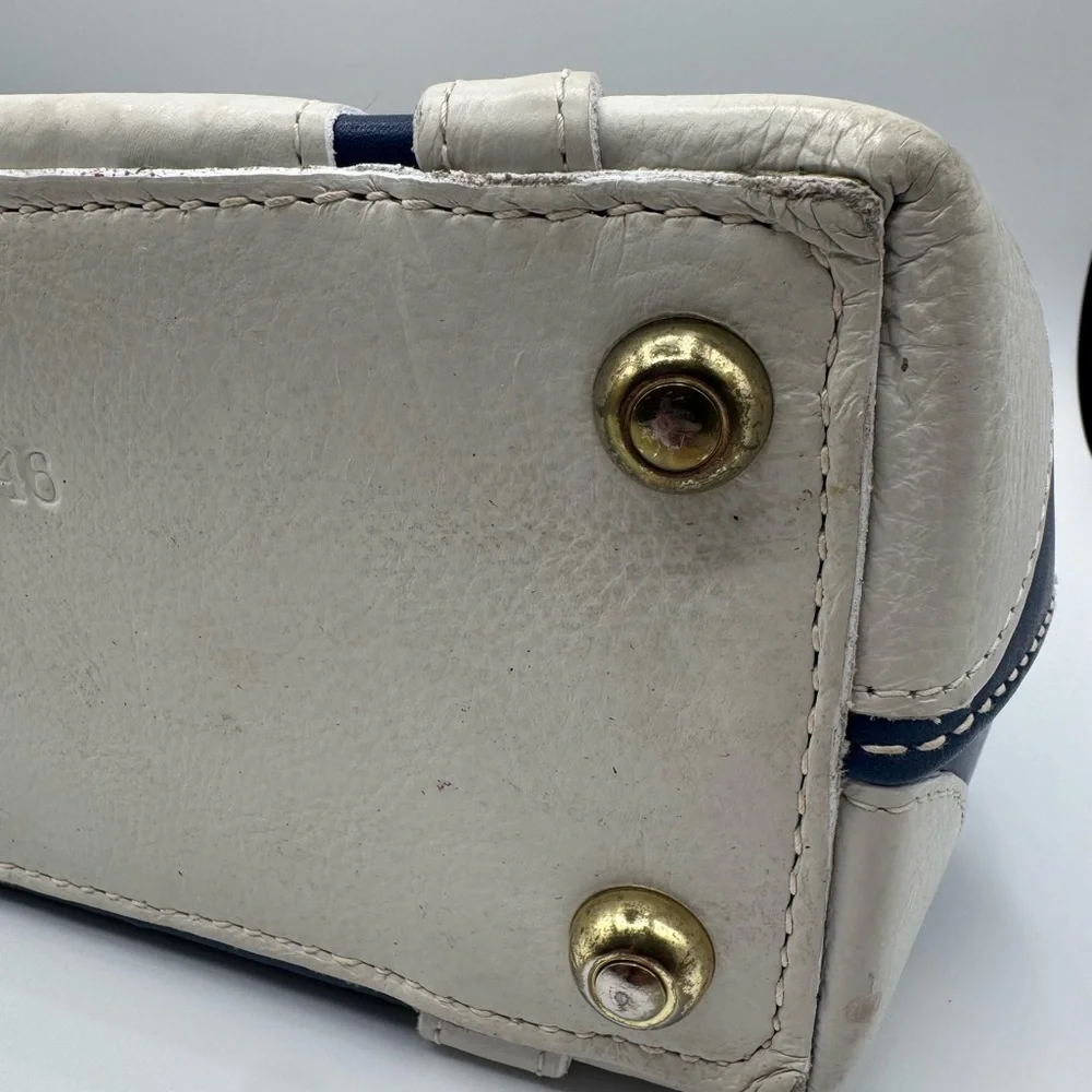Paolo Navy and Cream Bag with Strap - Picture 4 of 10